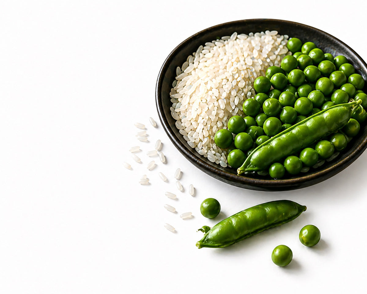 70% rice and 30% pea on purpose.
